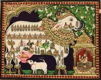 Kamandhenu Tanjore Painting