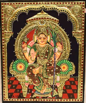 Rajarajeshwari Tanjore Painting