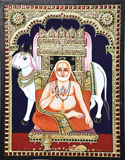 Sri Raghavendra Swamy Tanjore Painting