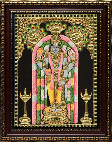 Guruvayoorappan Tanjore Painting