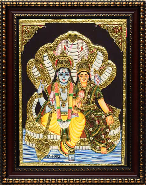 Lakshmi Narayana Tanjore Painting - Ethnic Tanjore Arts