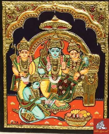 Ramar Pattabishekam 5 in1 Tanjore Painting