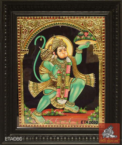 Lord Hanuman Tanjore Painting (15x12)