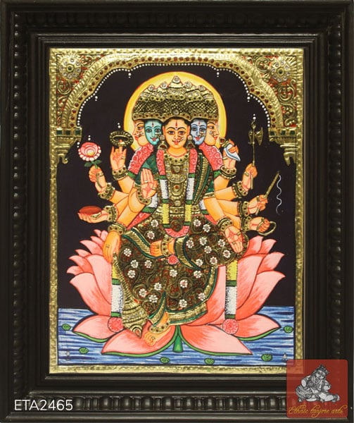 Goddess Gayathri Tanjore Painting