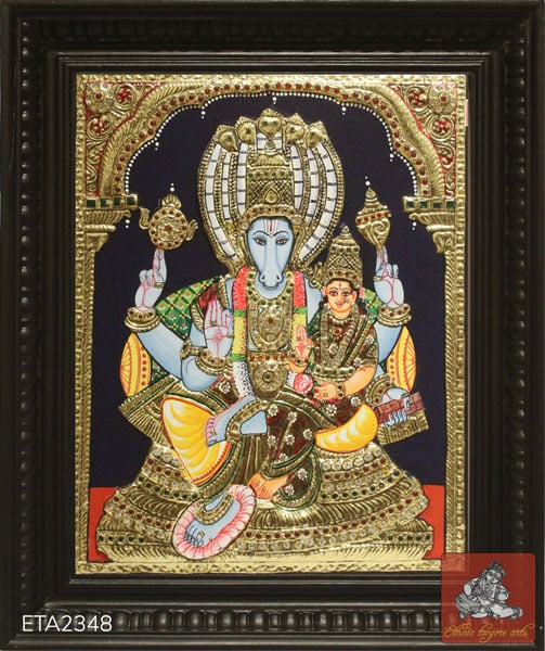 lakshmi hayagreevar tanjore painting