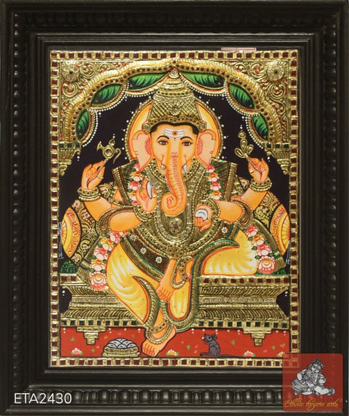 Lord Ganesh Tanjore Painting