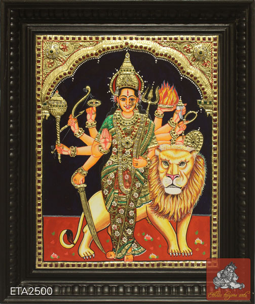 Goddess Durga Tanjore Painting