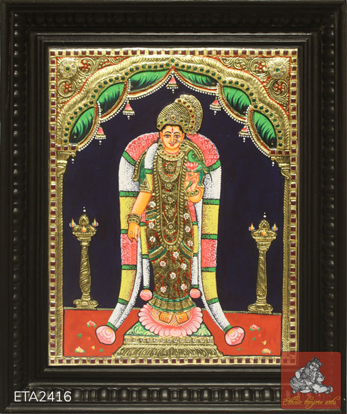 Goddess Andal Tanjore Painting (12x15)
