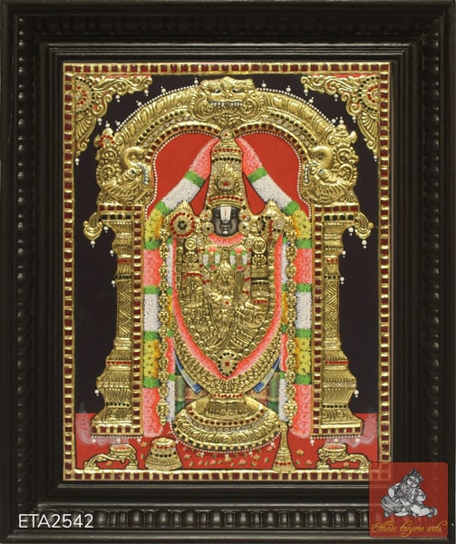 Lord Venkatajalapathi Balaji Tanjore (15x12 )
