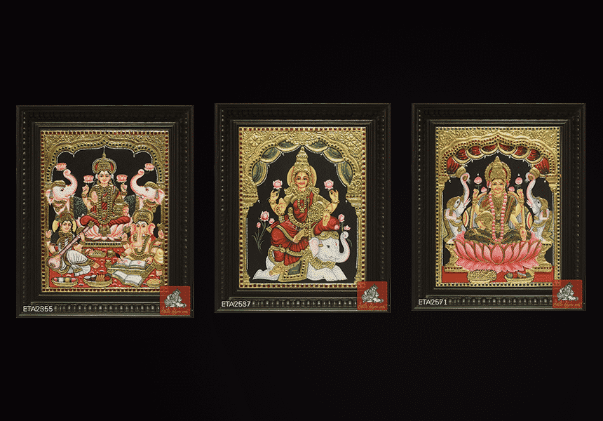 Best of Goddess Lakshmi Authentic Tanjore Paintings Collections