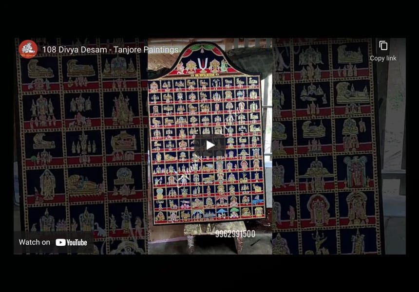 What is 108 Divya Desam? Where do you buy Tanjore 108 Divya Desam Painting?