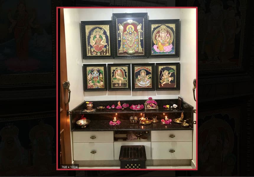 Best Pooja Mandir Tanjore Painting Collection 2021
